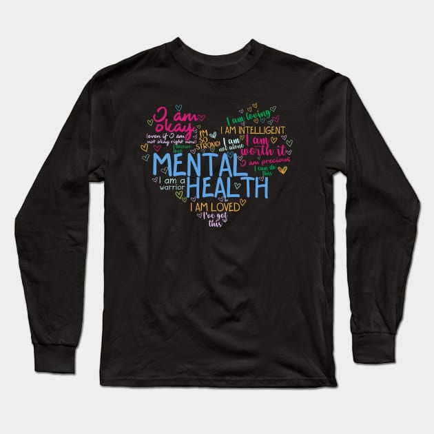 Cute Mental health awerness gift Long Sleeve T-Shirt by Shirtttee